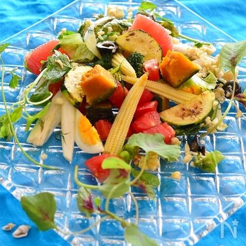 夏の美白対策～ごろごろグリル野菜サラダ