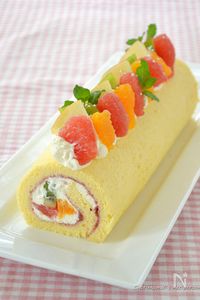フルーツロールケーキ・ロールケーキ生地