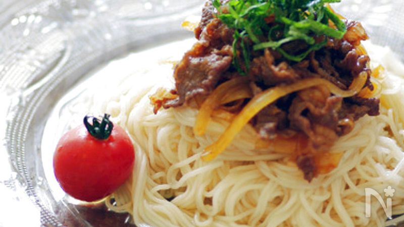 スタミナ満点 ピリ辛牛のぶっかけ素麺 By 高橋ヒロ Hiro レシピサイト Nadia ナディア プロの料理家のおいしいレシピ