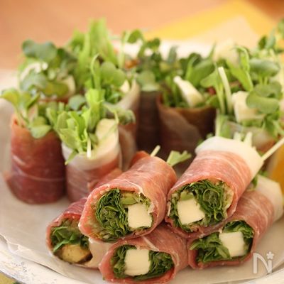生ハムの生春巻き風