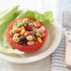 お豆のトマトカップサラダ