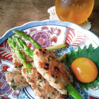 佐賀県産アスパラでつくる鶏つくね
