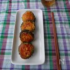 豆腐入りゴーヤの照り焼きハンバーグ