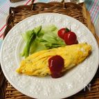 バジル入りオムレツ