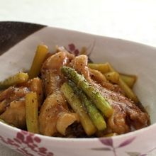 アスパラと手羽元のサッパリ煮