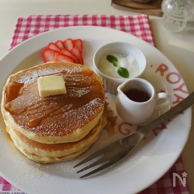 豆乳で作るヘルシーパンケーキ