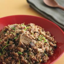 ジャスミン風味のごろごろ豚と大豆のチャーハン