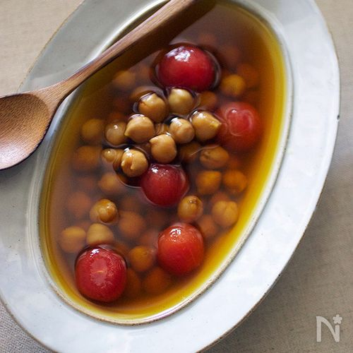 ヒヨコ豆のサフランスープ