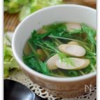 水菜とウインナーのコンソメスープ