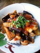 茄子のトマトあんかけ丼