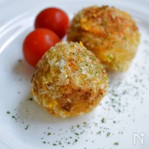 南瓜のコロコロパン粉焼き
