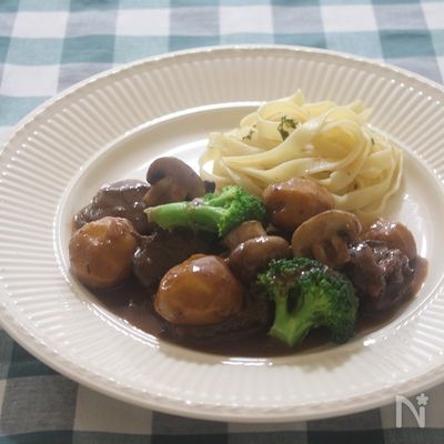 牛肉と栗の赤ワイン煮