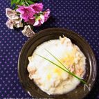 もやし豚肉巻きのふんわりとろろ蒸し　白生しょうゆ糀仕立て