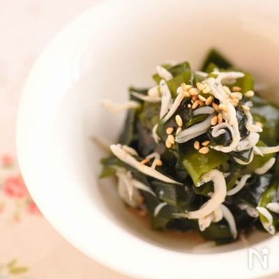 わかめとしらすの酢の物