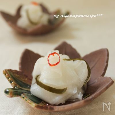 揚げ物のお供に、大根のピリ辛甘酢漬