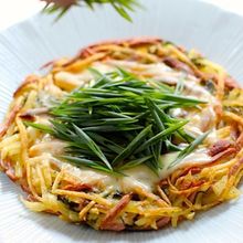 魚肉ソーセージとじゃがいもの和風ガレット