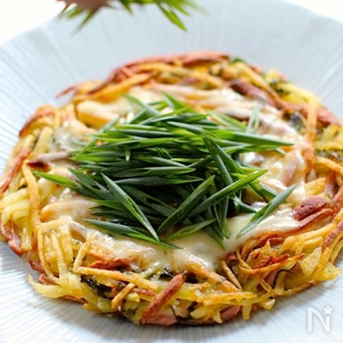 魚肉ソーセージとじゃがいもの和風ガレット