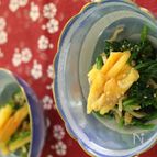 しょうゆ麹で決まる!ほうれん草と柿の胡麻和え
