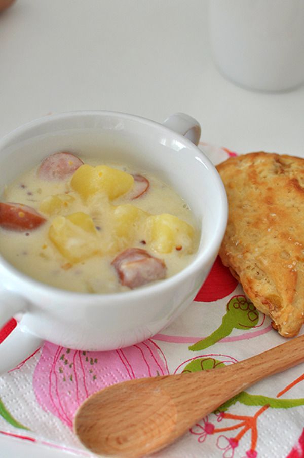 ハンバーガーとポテトのスープのレシピ