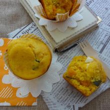 <バター不使用>ヘルシー♡かぼちゃとクリームチーズのマフィン