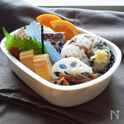 きのことほうれん草のたらこバターおにぎり