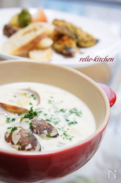 タラとあさりのチャウダー