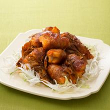 長いもの豚肉巻き照り焼き