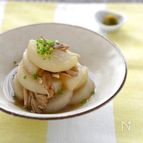 柚子胡椒で!大根の舞茸だし煮