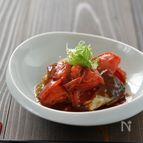 塩サバのトマト黒酢あんかけ