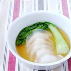 大根を皮に使用☆ヘルシー餃子スープ