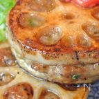 れんこんと豚ひき肉の挟み焼き（動画あり）