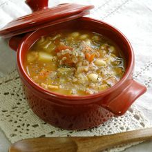 ソバ米と大豆のミネストローネ