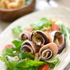 茄子と生ハムのクルクルサラダ
