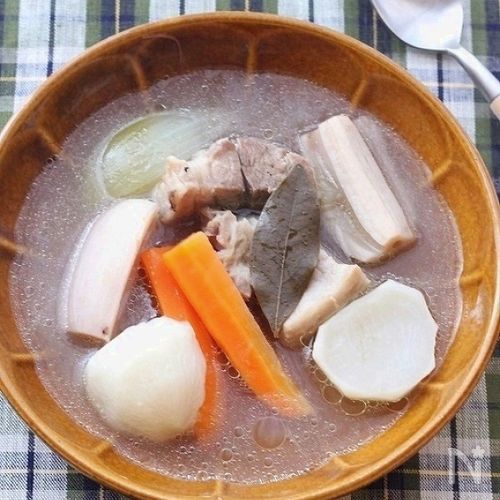 塩豚と根菜のジンジャーポトフ