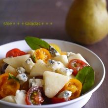 洋梨とカラフルトマトのゴルゴンゾーラsalada
