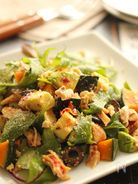 南瓜とアボカドとドライトマトのデリ風サラダ