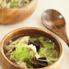 胃腸に優しい鶏胸肉ときのこのさっぱりスープ
