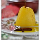 ラ・フランスのコンポートサフラン風味