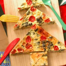 トマトとホウレン草のキッシュ☆クリスマスツリー仕立て