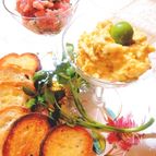まぐろのタルタルディップと茹で卵とアンチョビのディップ　