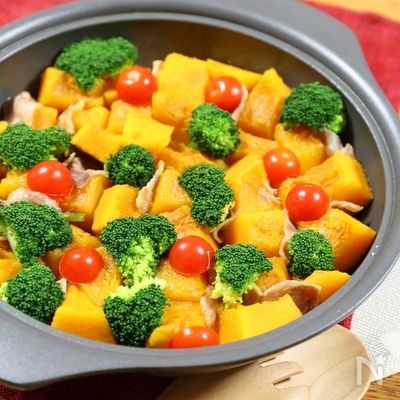 南瓜とベーコンのスープ煮