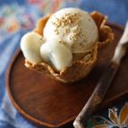 ねり胡麻アイス　白玉添え