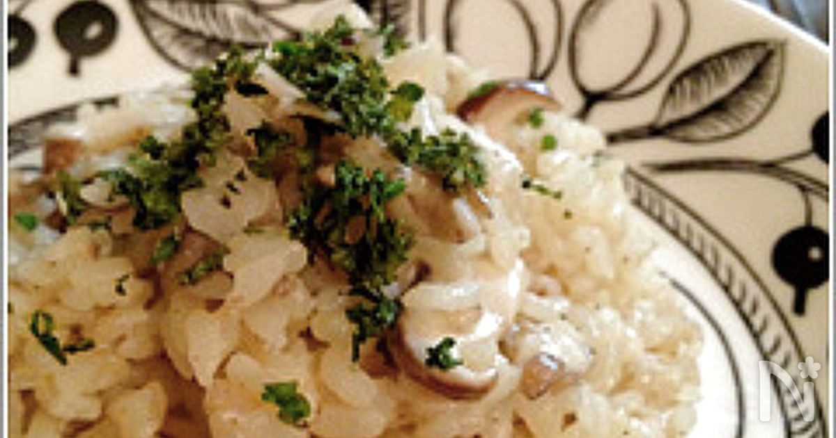きのこの豆乳リゾット