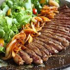 牛ステーキのやわらかレモンマリネ