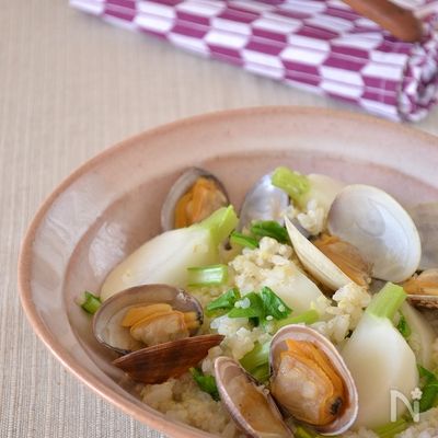 あさりとかぶのお出汁雑炊