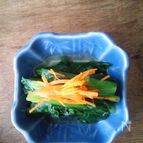 小松菜の煮浸し　柚子風味