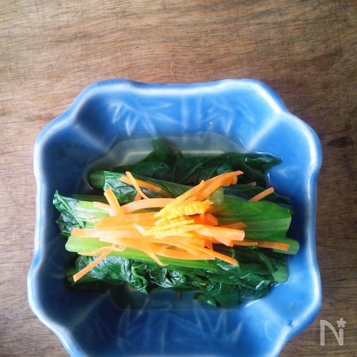 小松菜の煮浸し　柚子風味