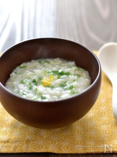 上新粉でとろとろ粥