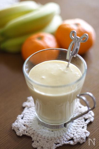 みかんとバナナの豆乳スムージー