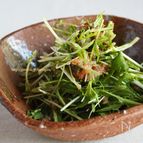 しゃきしゃき水菜とまぐろのポン酢サラダ